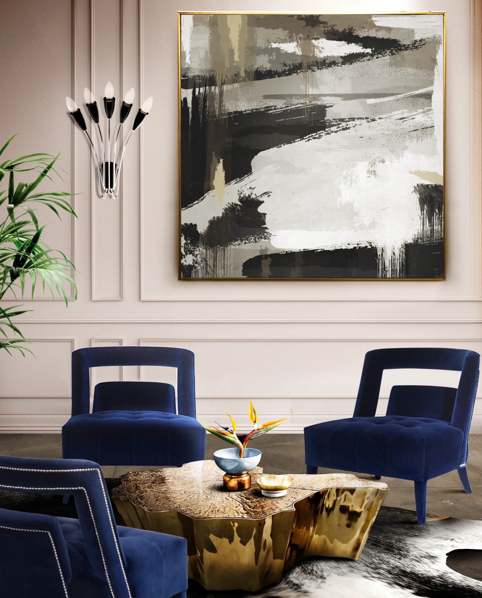 LIVING ROOM WITH A SENSE OF ELEGANCE
